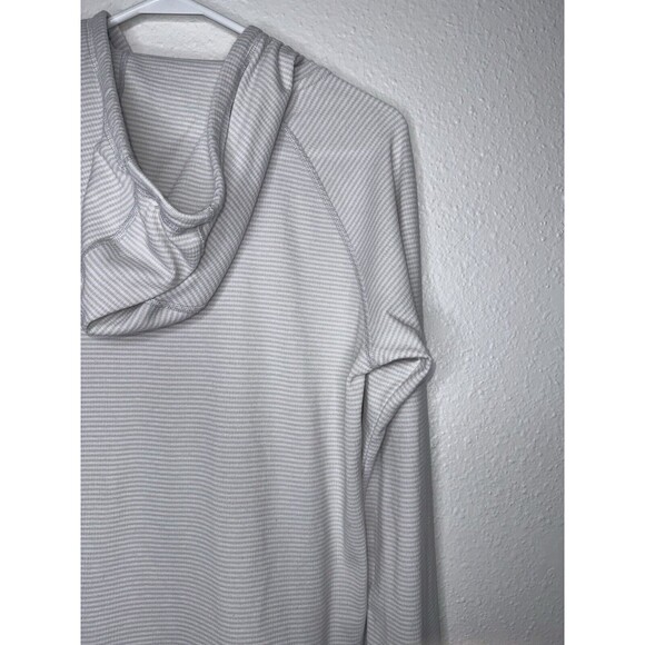 Kuhl Women's Stria Hoodie Size Small Pullover Gray White Striped Lightweight - Picture 12 of 16